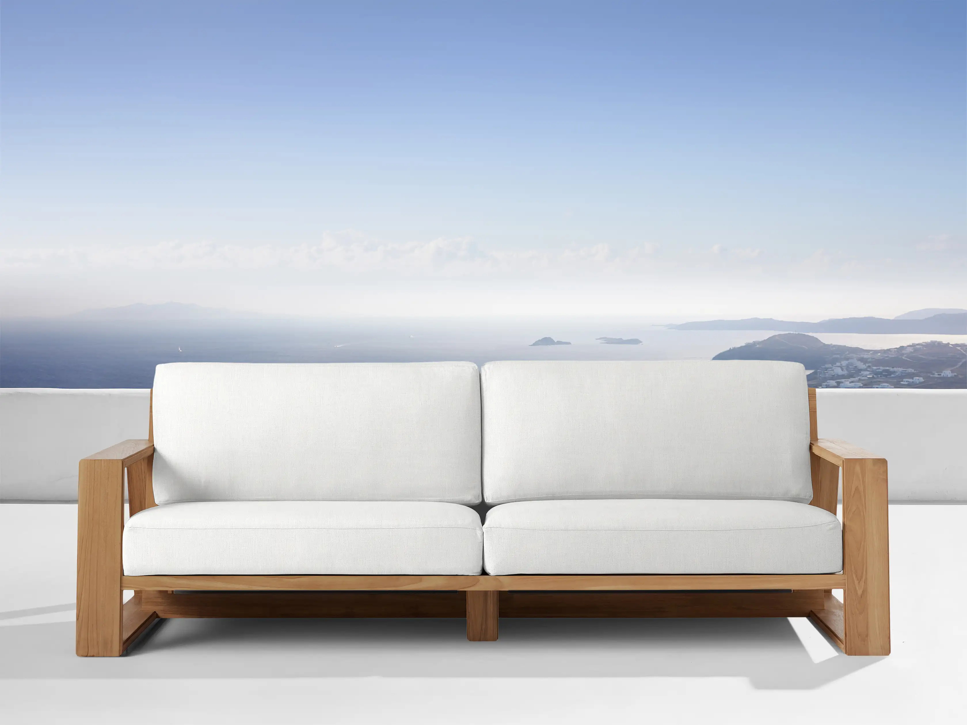 Canyon Outdoor Teak Sofa | Arhaus