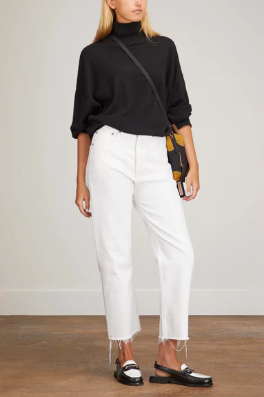 Murano High Collar Sweater in Black | Hampden Clothing