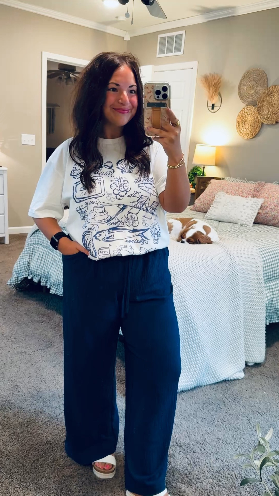 The ultimate easy summer outfit ☀️ A graphic tee adds a fun touch while these breezy pants keep things comfortable, cool, and effortless.


sandals: fit true to size // wearing a 5
pants (part of a set): fit true to size // wearing a large
tee: fits true to size // wearing a large 

 #LTKootd #LTKMidsize #LTKWorkwear