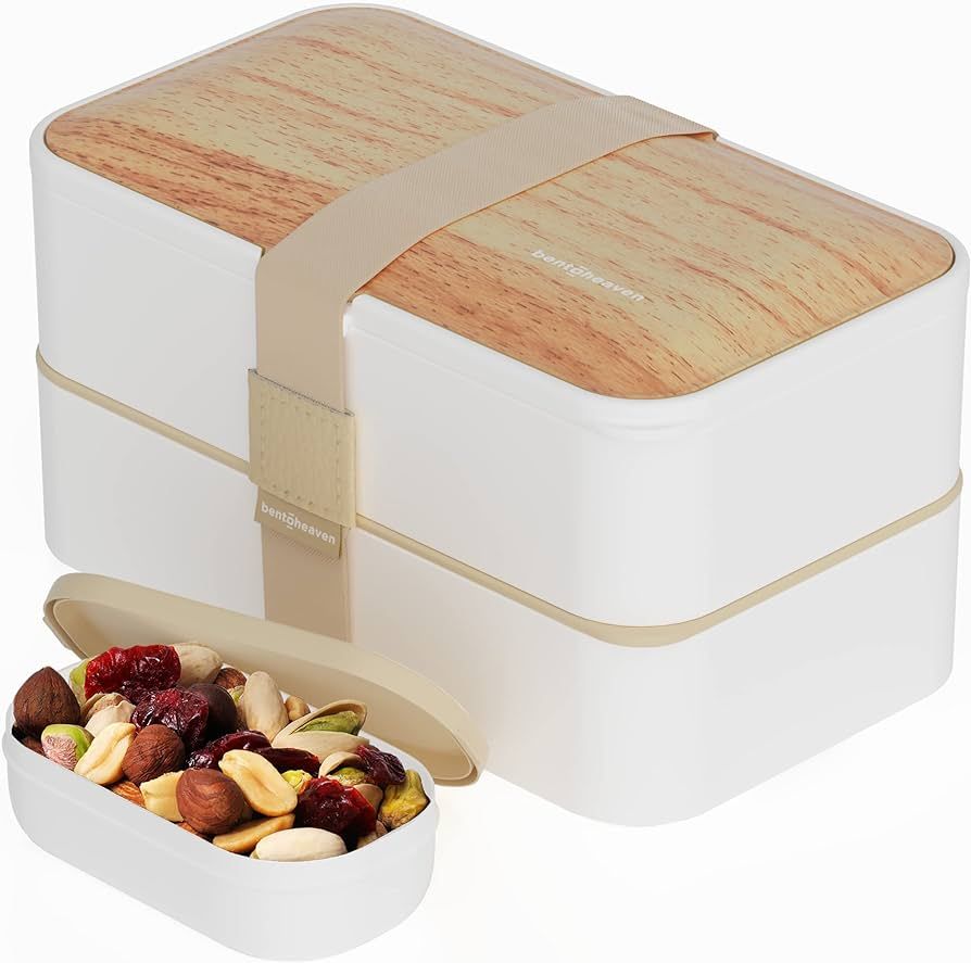 Bentoheaven Premium Bento Box Adult Lunch Box with Compartments for Women & Men, Set of Utensil &... | Amazon (US)
