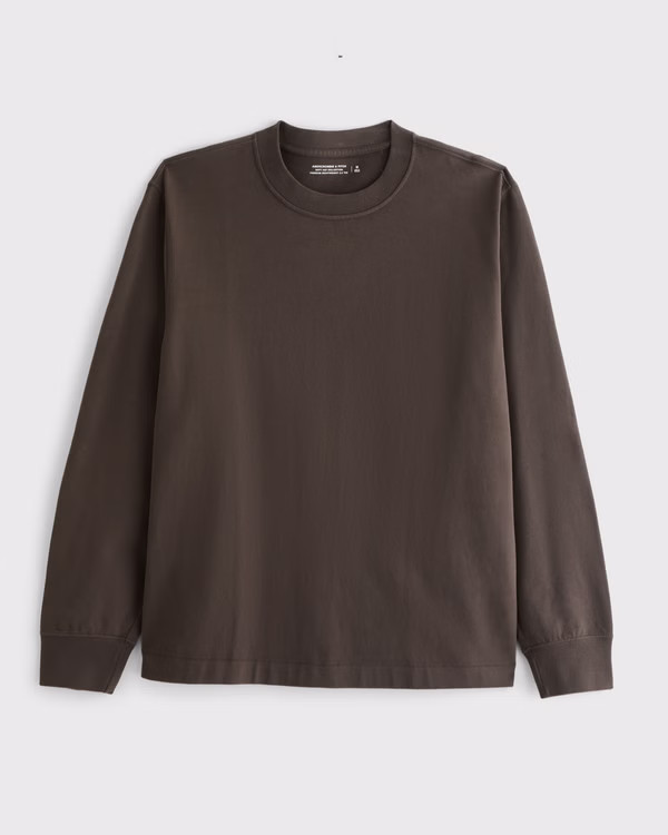 Long-Sleeve Premium Heavyweight 2.0 Tee | Abercrombie & Fitch (US)