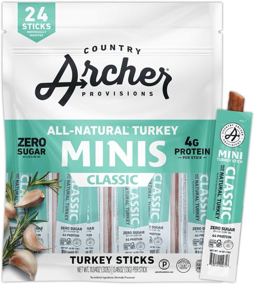 Generic Family pack- Country - Archer Mini Classic Turkey Sticks - High Protein, 0.45 oz, 24 Coun... | Amazon (US)