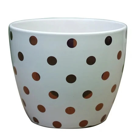 Better Homes & Gardens 4"" Polka Dot Planter, Gold | Walmart (US)