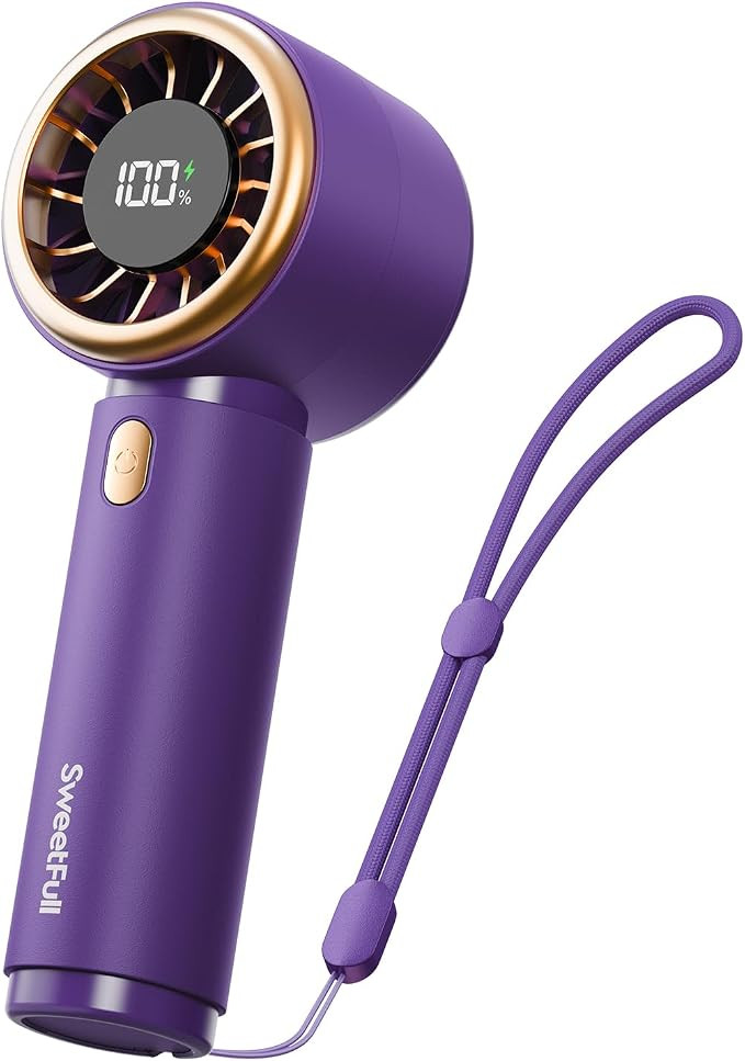 SWEETFULL Mini Fan Portable - Cute Handheld Turbo Fan with Rechargeable Battery, 5 Speeds, Small ... | Amazon (US)