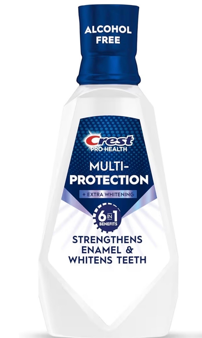 🦷✨ One simple swap can make a big difference.

If you’re looking for an alcohol-free mouthwash that helps protect your smile and gives you a little whitening boost, this has been a great find. 🙌

Crest Pro-Health Multi-Protection + Extra Whitening helps:
🦷 Strengthen enamel
✨ Remove surface stains for a brighter smile
🛡️ Fight plaque and gingivitis
💙 Freshen breath without the burning sensation
🚫 Alcohol-free, so it’s much gentler on your mouth

A healthy smile is one of the best beauty treatments you can invest in. Consistency always wins! 💙

Have you tried this one? I’d love to know your favorite whitening products!

#SmileCare #HealthySmile #OralCare #TeethWhitening #CrestProHealth #BeautyTips