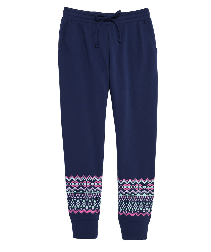 OUTLET Women's Fair Isle Brushed Terry Joggers | vineyard vines