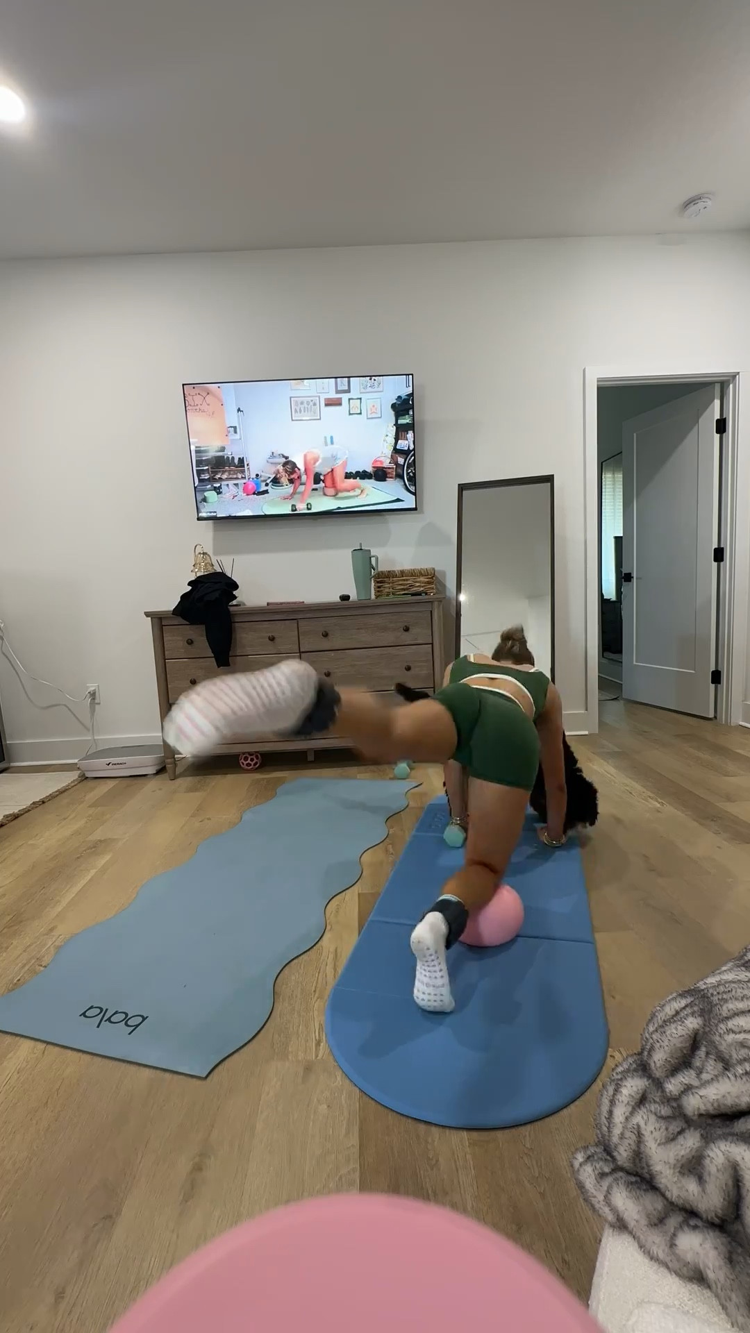 YPB studioFLEX Double-Layered Sports Bra size XS in Forest Green; YPB studioFLEX Bike Short size XS in Forest Green @abercrombie 

My workout and workout gear for my daily workout. I take pilates classes from @lexfish on Instagram she has a whole online platform and membership! Most of my pilates gear and tools are from Bala. Bala use code SLOANE15. 
#workoutgear #workoutwear #pilates #ootd #outfit #athleticwear #athleticoutfit #bikershorts #sportsbra #pilatesoutfit #athleisure #bala #pilatesworkout #pilateslovers #pilatestiktok #balabangles


#LTKActive #LTKmorningroutine #LTKfitnessgoals