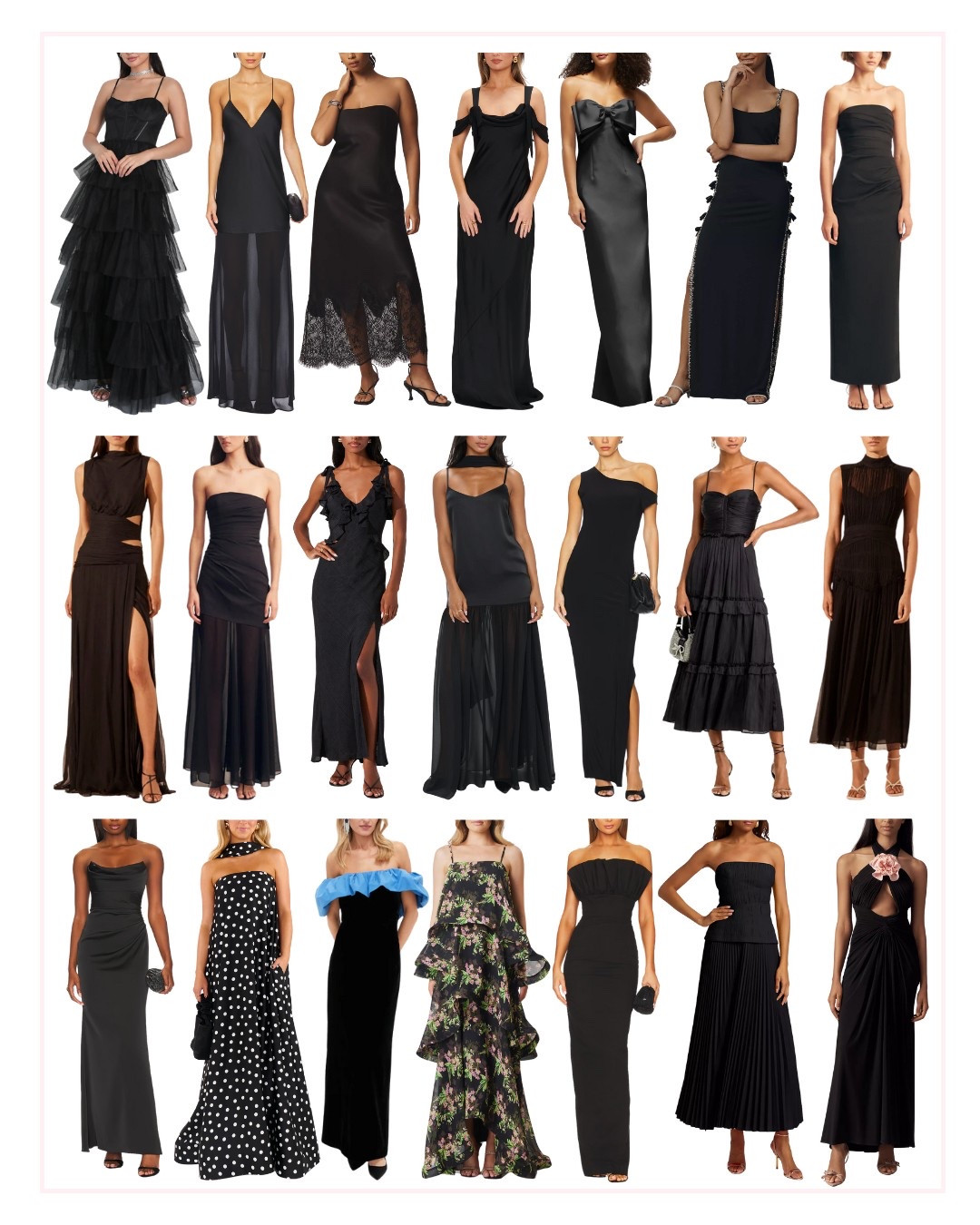 Spring wedding guest dresses 
Summer wedding guest dresses
Black wedding guest dress 
Black tie wedding guest dress


#LTKStyleTip #LTKWedding #LTKSaleAlert