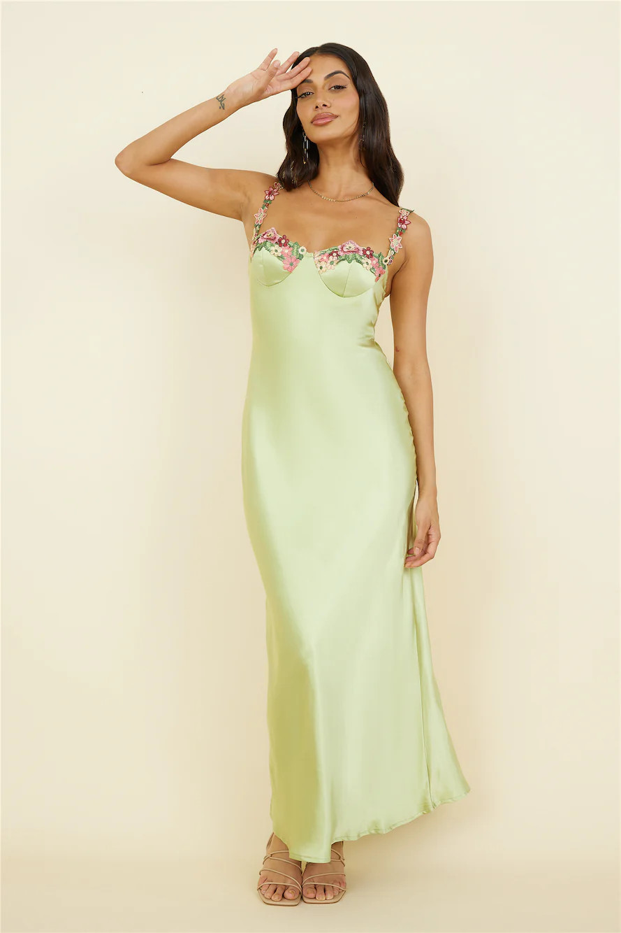 Magnetic Forces Maxi Dress Green | Fortunate One