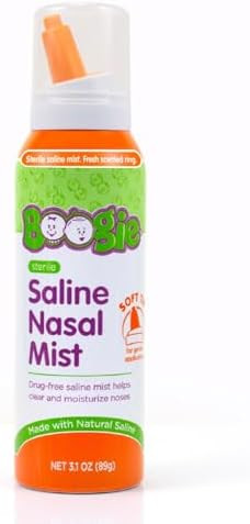 Boogie Baby Saline Nasal Spray Mist, Allergy Relief, Nasal Decongestant, FSA/HSA Eligible, Made w... | Amazon (US)