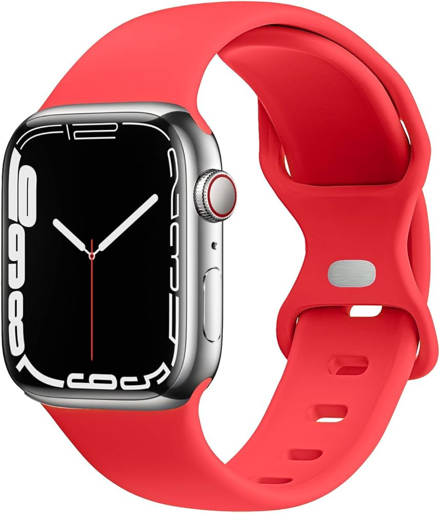 Compatible with Apple Watch Bands 38mm 40mm 41mm 42mm 44mm 45mm 49mm, Soft Silicone Sport Wristba... | Amazon (US)
