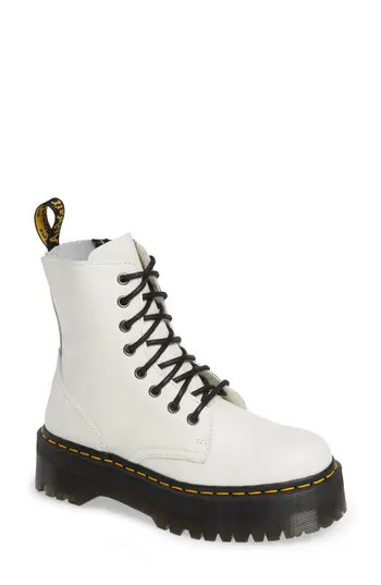Dr. Martens Gender Inclusive Jadon Platform Boot in White Smooth Leather at Nordstrom Rack, Size 5Uk (7 Women / 6 Men ) | Nordstrom Rack