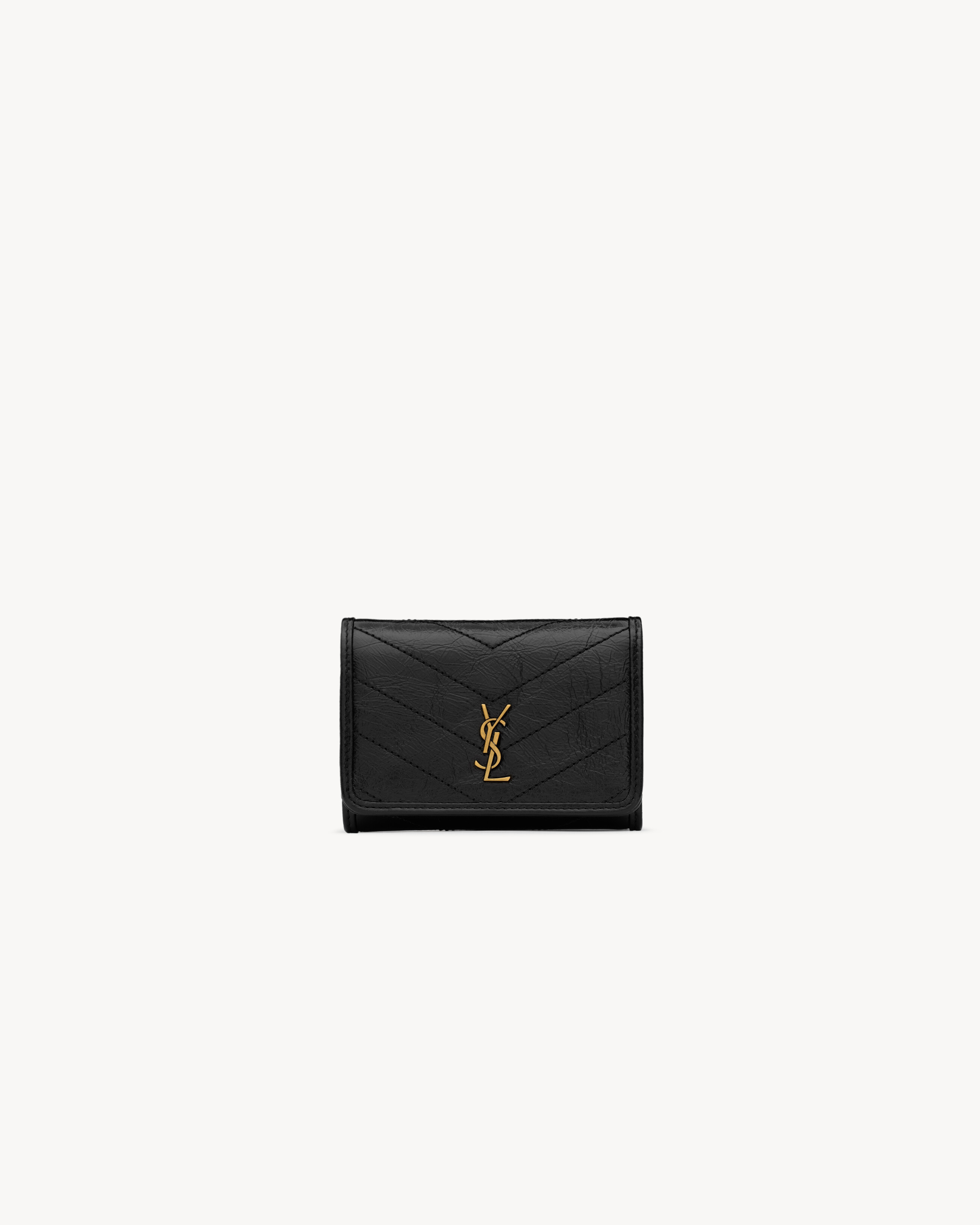 NIKI slim tri-fold wallet in vintage leather | Saint Laurent Inc. (Global)