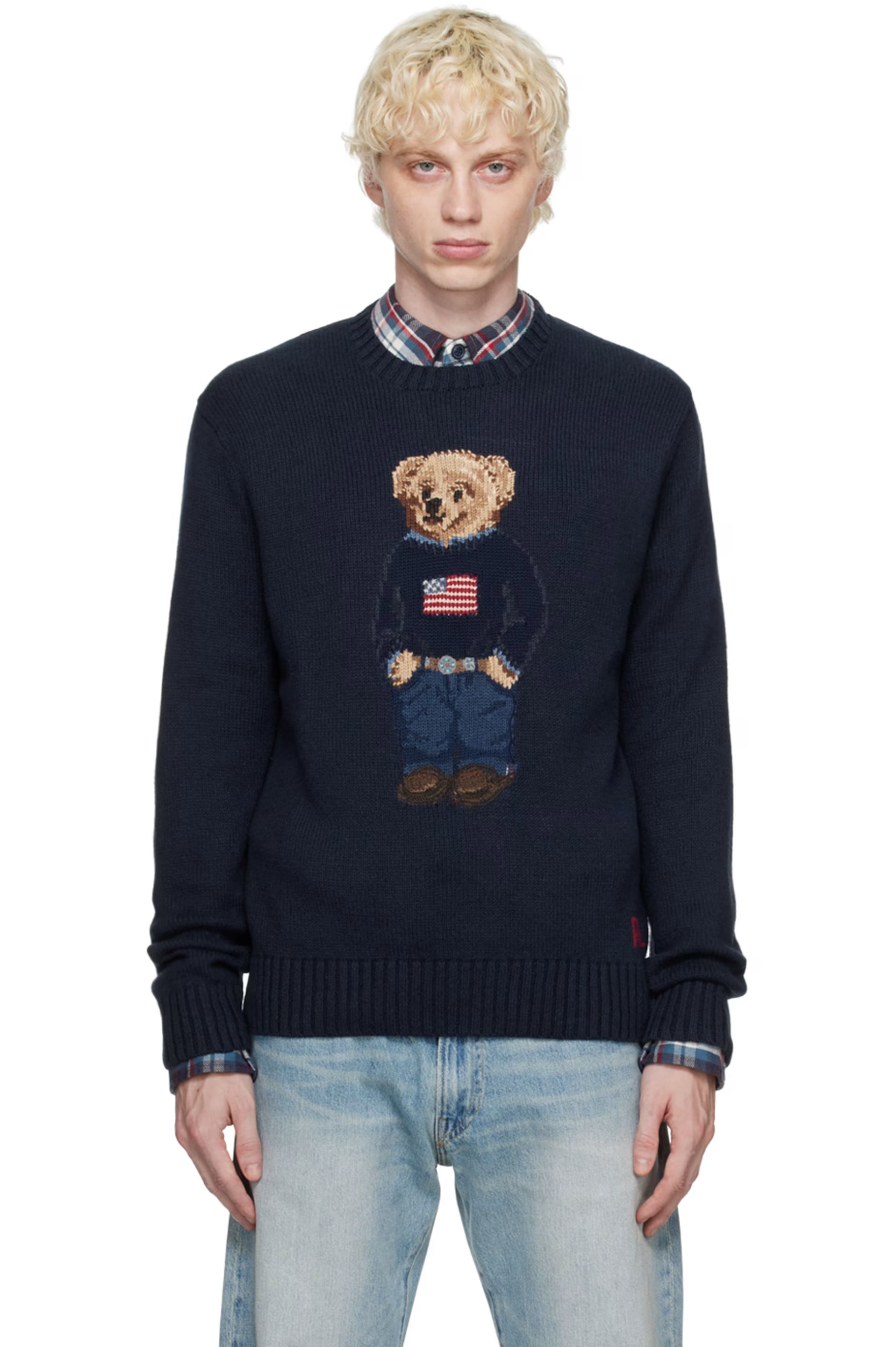 Navy Polo Bear Sweater | SSENSE