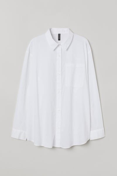 Oversized cotton shirt | H&M (UK, MY, IN, SG, PH, TW, HK)