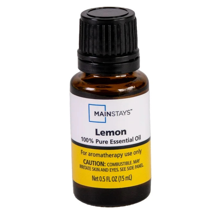 Mainstays 100% Pure Essential Oil, Lemon, 15 ml, Therapeutic Grade, for use with Oil Diffusers, P... | Walmart (US)