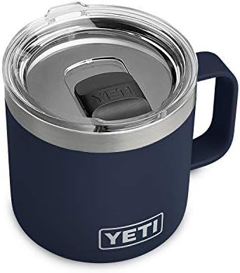 YETI Rambler 14 oz Mug, Vacuum Insulated, Stainless Steel with MagSlider Lid, Navy | Amazon (US)