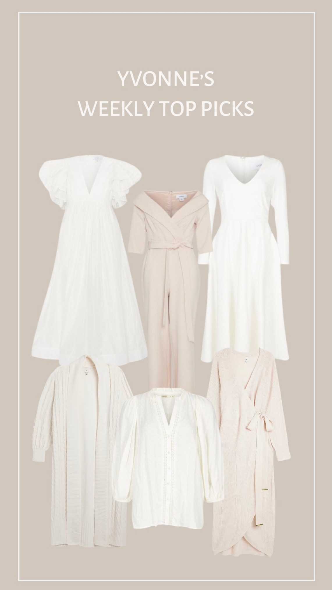 Weekly top picks, spring style, spring fashion, cream dresses, cardigans, elegant style, Coast, wrap dress, neutral style, River Island 

#LTKeurope #LTKstyletip #LTKSeasonal