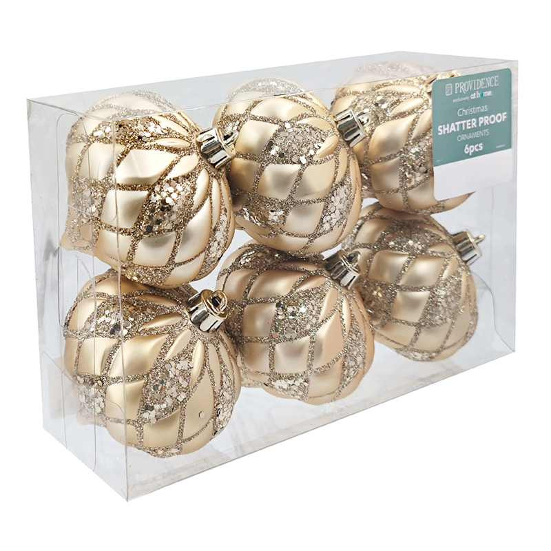 6-Count Gold Glitter Onion Ornaments, 5.3" | At Home