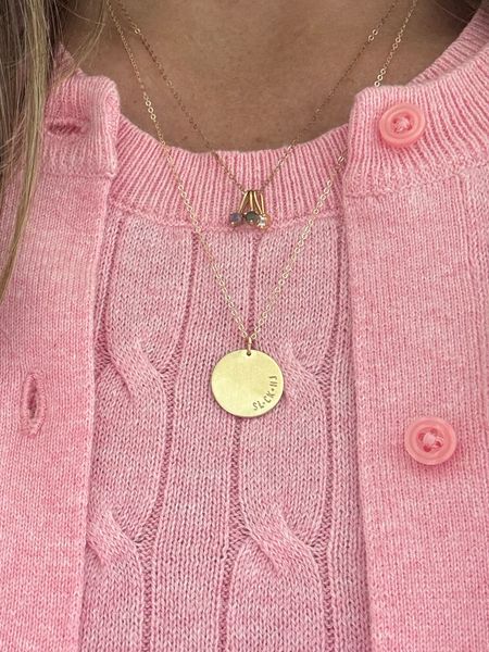Birthstone necklace. Initial necklace. Kids initial necklace. Personalized necklace. GLDN necklace 