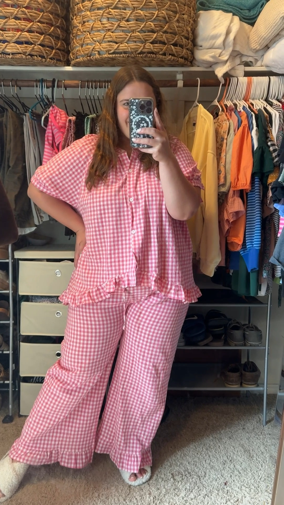 Love this pj set! I’m 5’1 and a size 16 wearing an xxl. It is not very stretchy but so comfy and girly! 

#LTKPlusSize #LTKootd #LTKMidsize