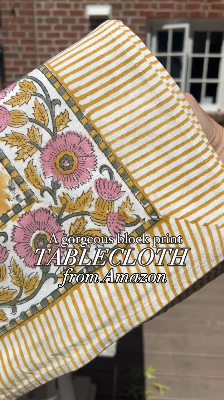I needed a big table cloth for our outdoor table & loved this block print one! 

#LTKHome #LTKStyleTip #LTKFindsUnder100