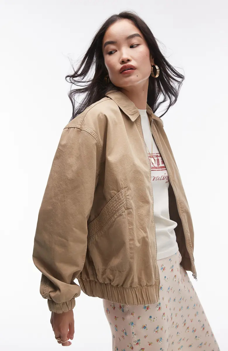Oversize Cotton Bomber Jacket | Nordstrom