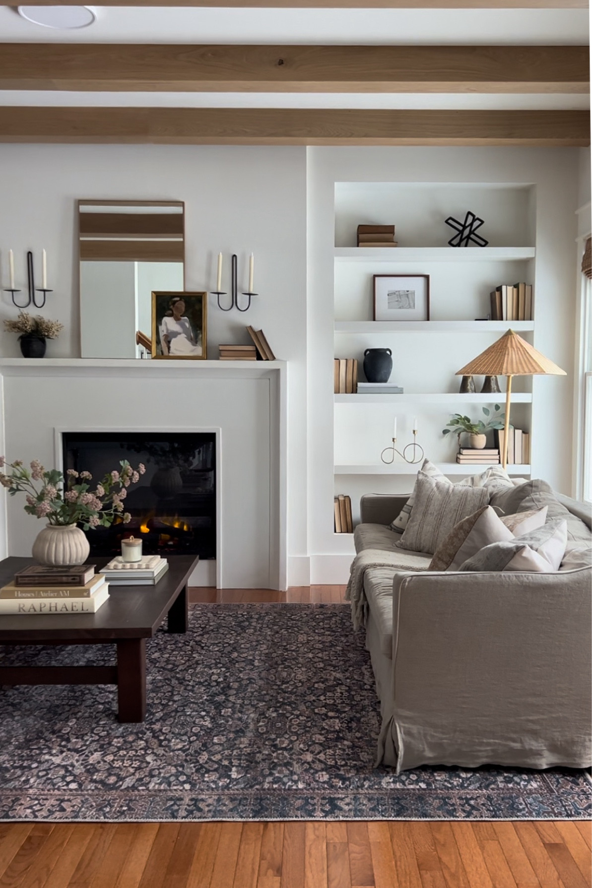 Loloi Amber Lewis rug, six penny sofa, living room inspo, fireplace decor, mantel decor 


#neutralhome #livingroominspo #neutraldecor #amazonhome 


#LTKHome
