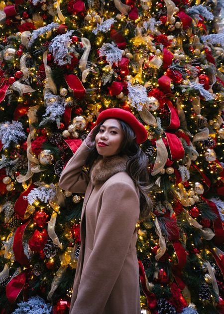 Get into the festive, holiday spirit with a faux fur lined wool coat, red beret, and matching red lip ❤️ It’s such a classic way to look chic this season 🎄 There are many colors available for this faux fur coat and  share the exact red lip shade in this post! 

#LTKHoliday #LTKstyletip #LTKSeasonal