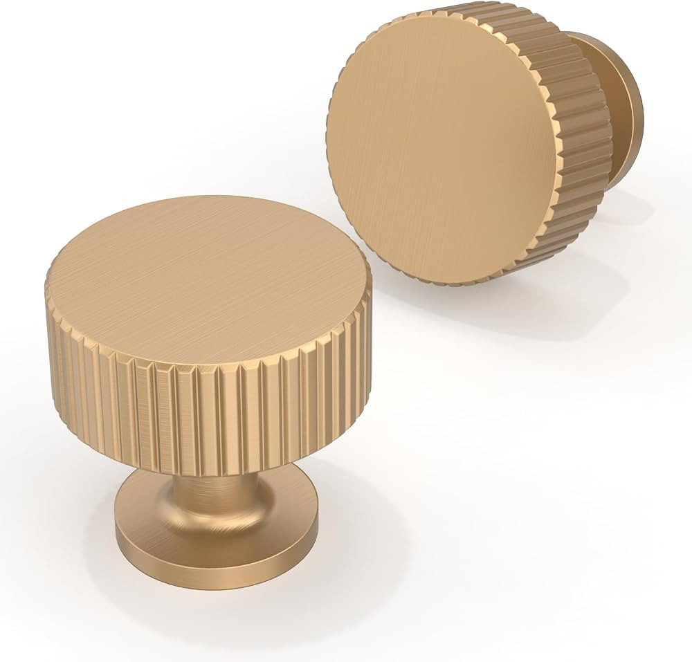 10 Pack Champagne Bronze Cabinet Knobs Single Hole Cabinet Pulls Round Kitchen Cabinet Knobs Draw... | Amazon (US)