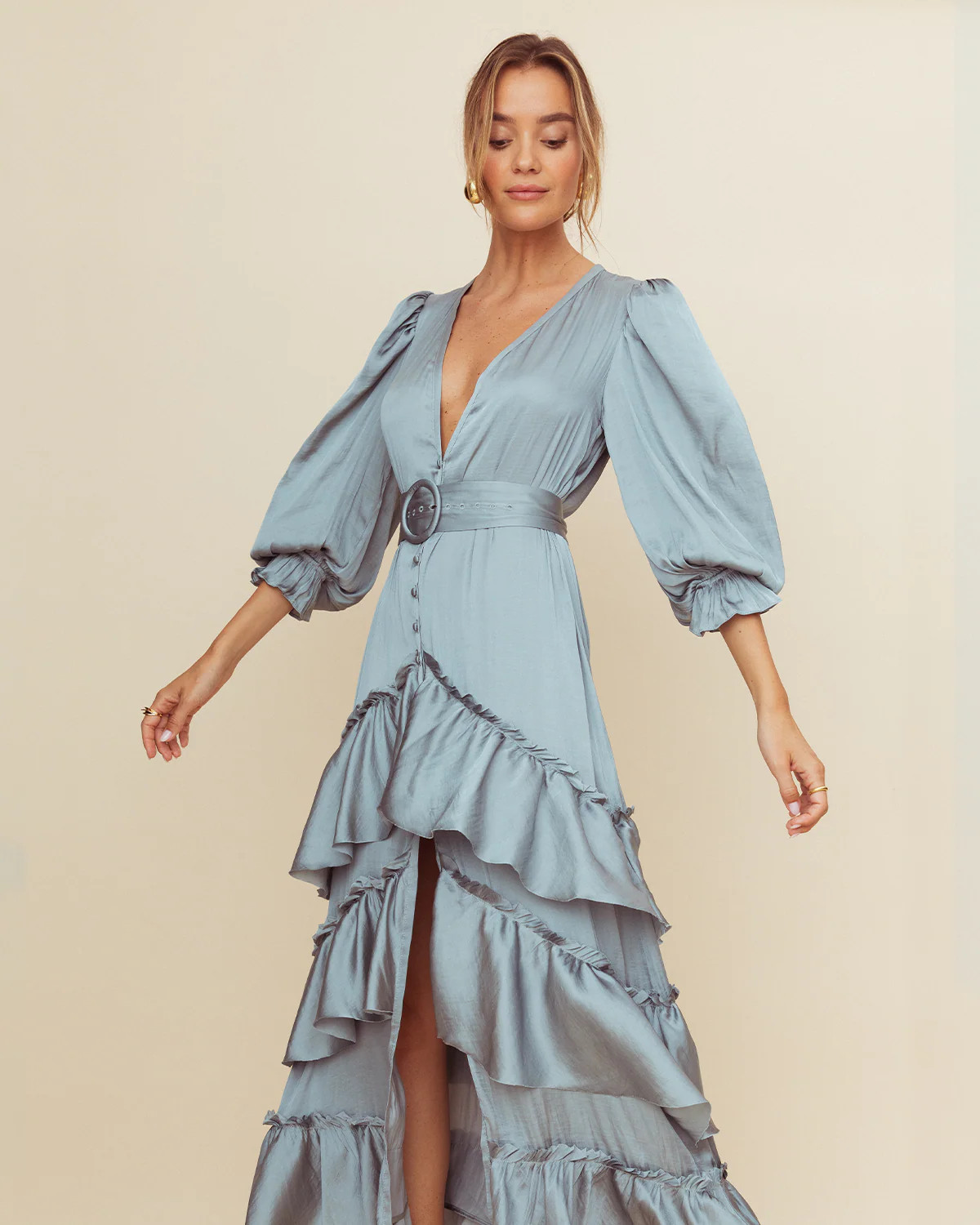 Killian Dress - SLATE BLUE / L | Few Moda