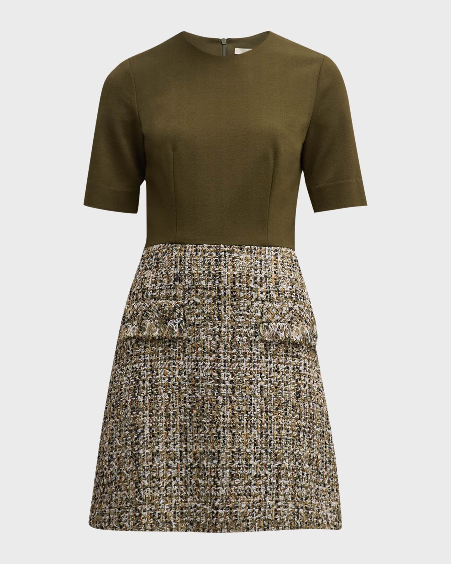 Jason Wu Collection Tweed and Jersey Combo Day Dress | Neiman Marcus