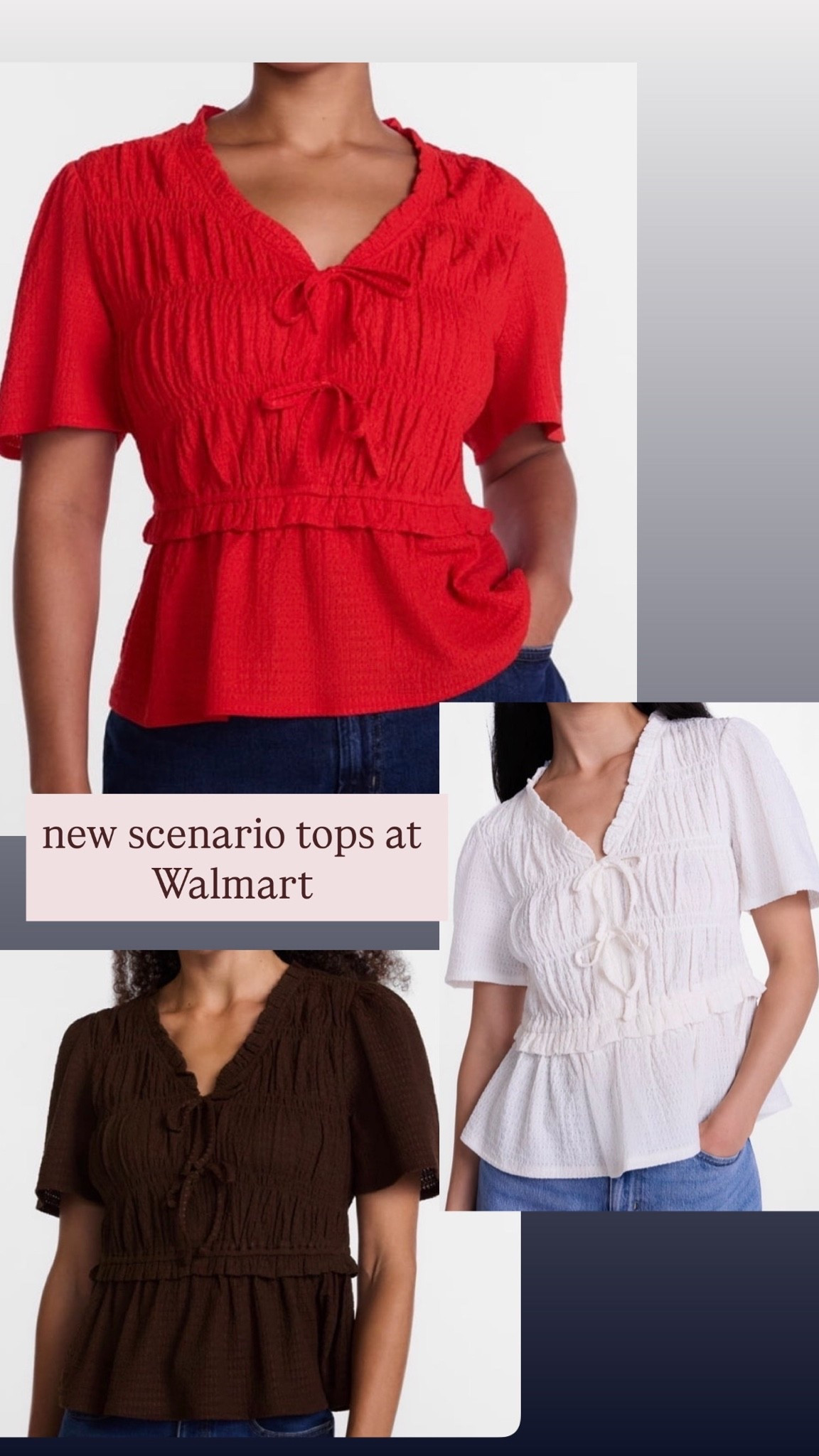 These new Scenario brand tops at Walmart are a mess have for the Fall🤎
