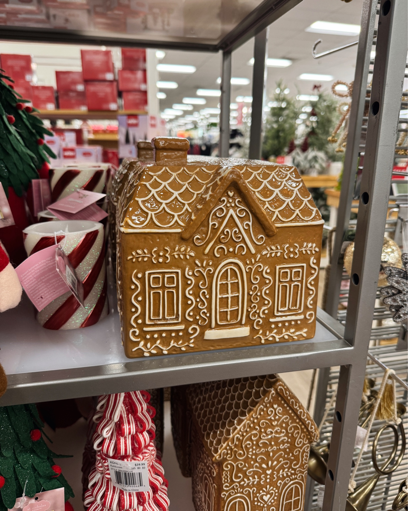 Ceramic gingerbread house decor for fireplaces, table top, shelves 

#LTKSeasonal #LTKHoliday #LTKHome