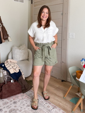 Easy and put together summer look // super comfy shorts in size medium 8/10 and a flowy button up top

#LTKootd #LTKSeasonal #LTKMidsize