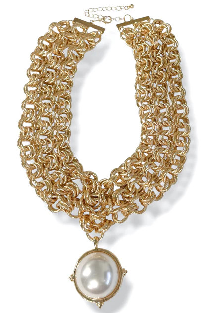 How It Feels Pearl & Layered Chain Necklace | The Willow Tree