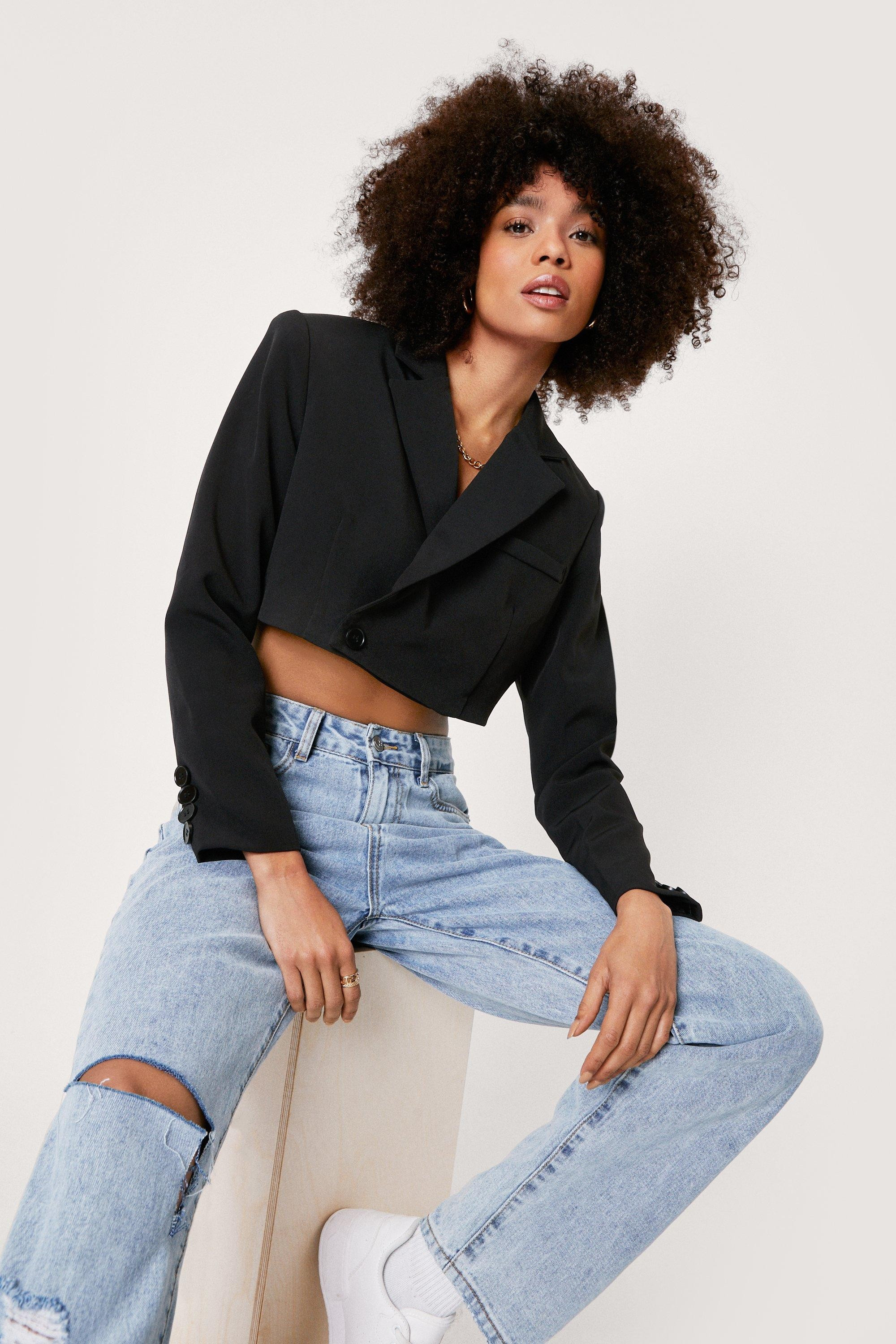Tailored Cropped Button Down Blazer | Nasty Gal (US)