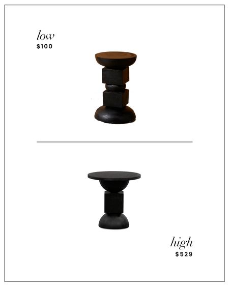 High / Low : black sculptural side table… 

#LTKstyletip #LTKhome #LTKHalloween