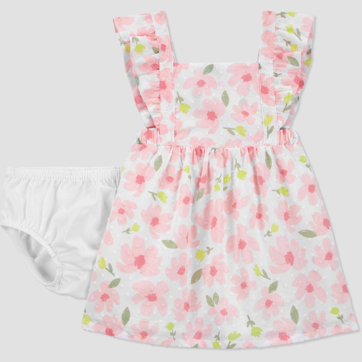 Carter's Just One You® Baby Girls' Floral Ruffle Dress - Ivory/Pink | Target