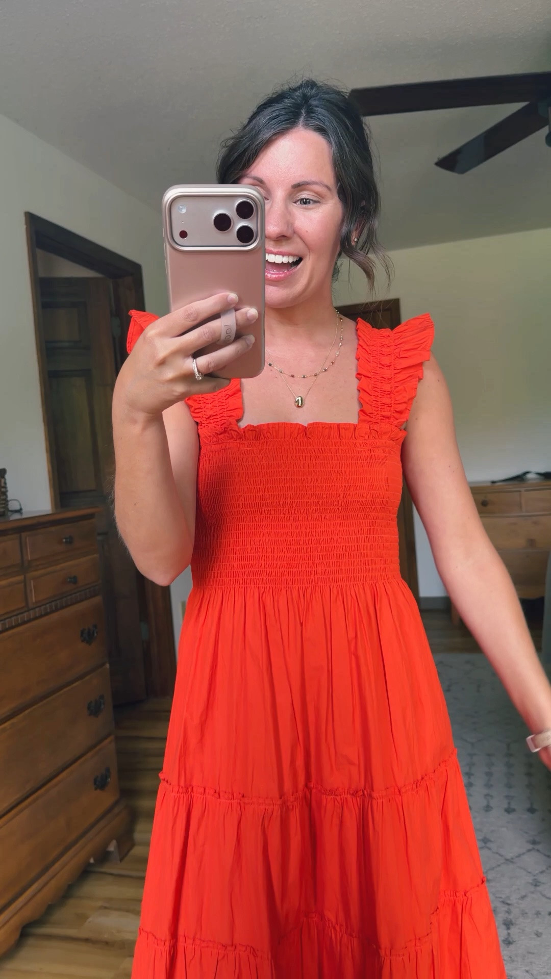 xs in my dress. Love this color🍅 (the straps do have a plastic piece to hold them in place—could make somebody with sensitive skin uncomfortable)
6 in my croc sandals

#LTKPetite #LTKgrwm #LTKootd