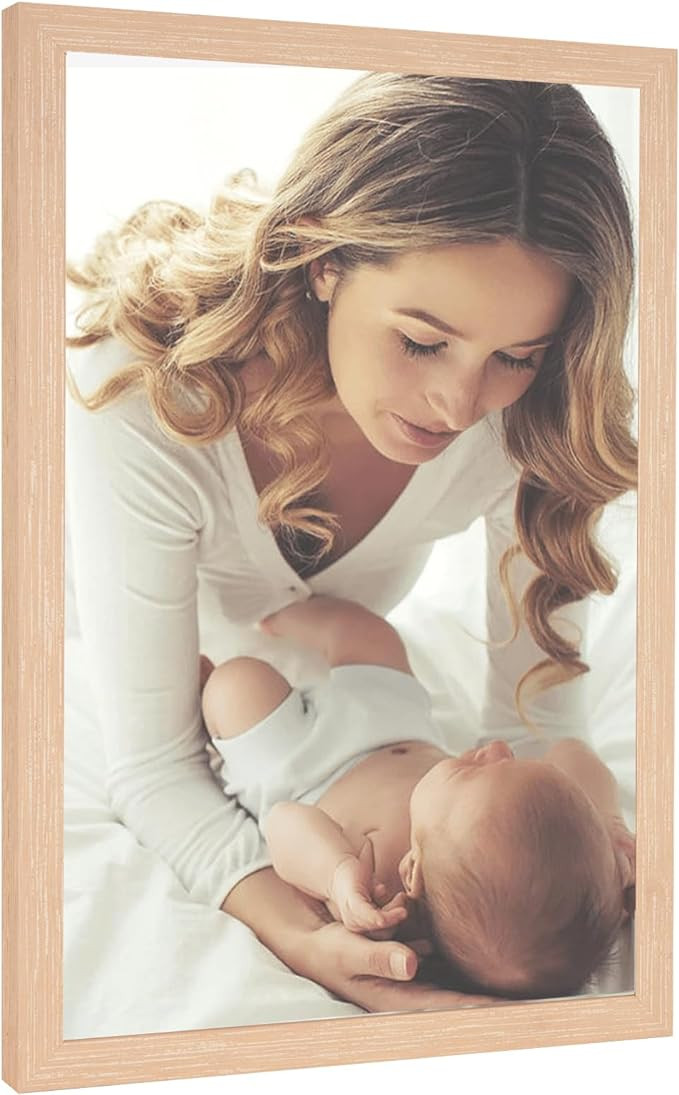 30x40 Frame Natural Woodgrain,Rustic 40x30 Picture Frame, Art Pic Hanging Poster Frame, 30 by 40 ... | Amazon (US)