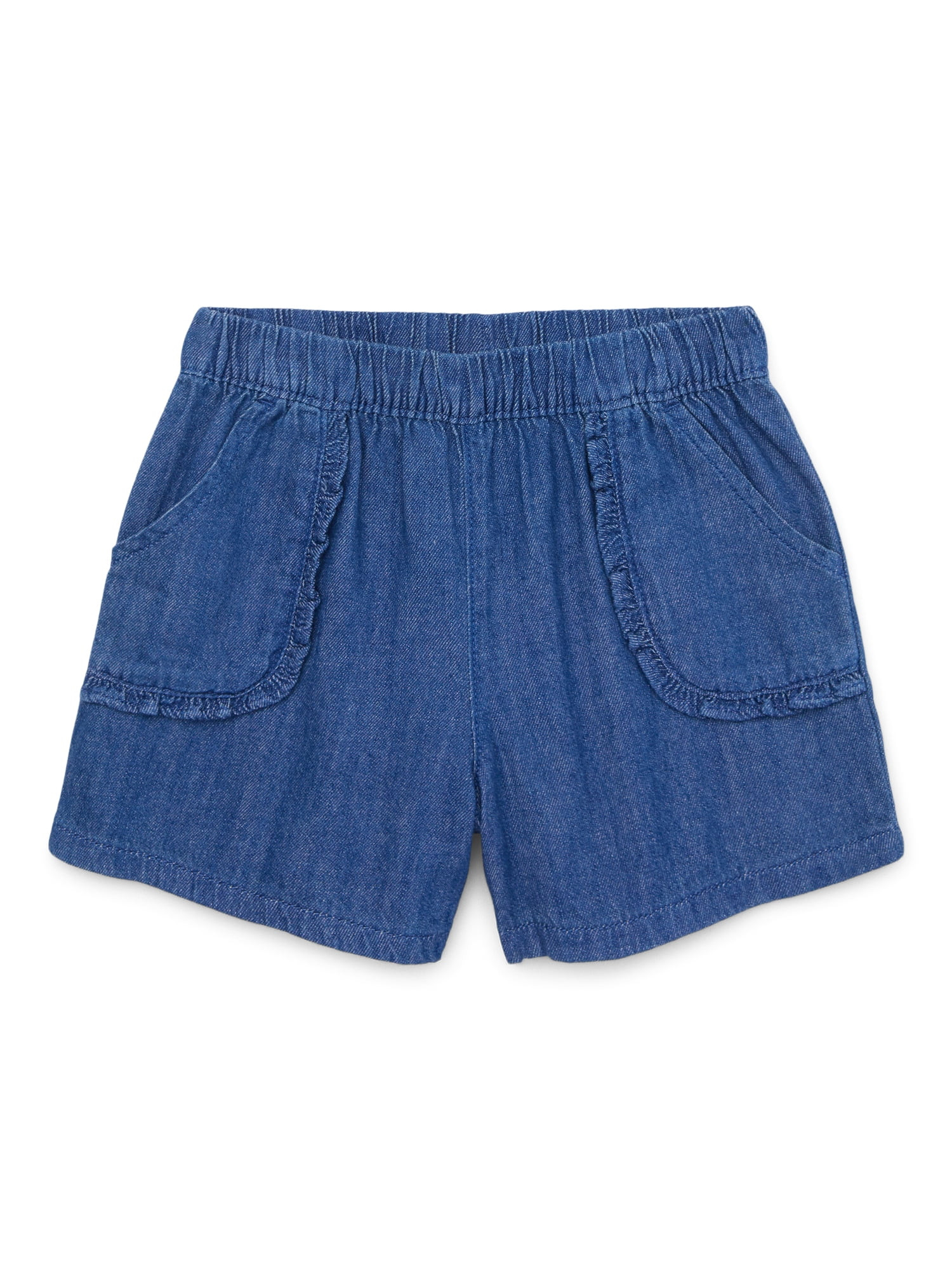 Garanimals Toddler Girl Denim Shorts with Ruffle Pocket, Sizes 18M-5T | Walmart (US)