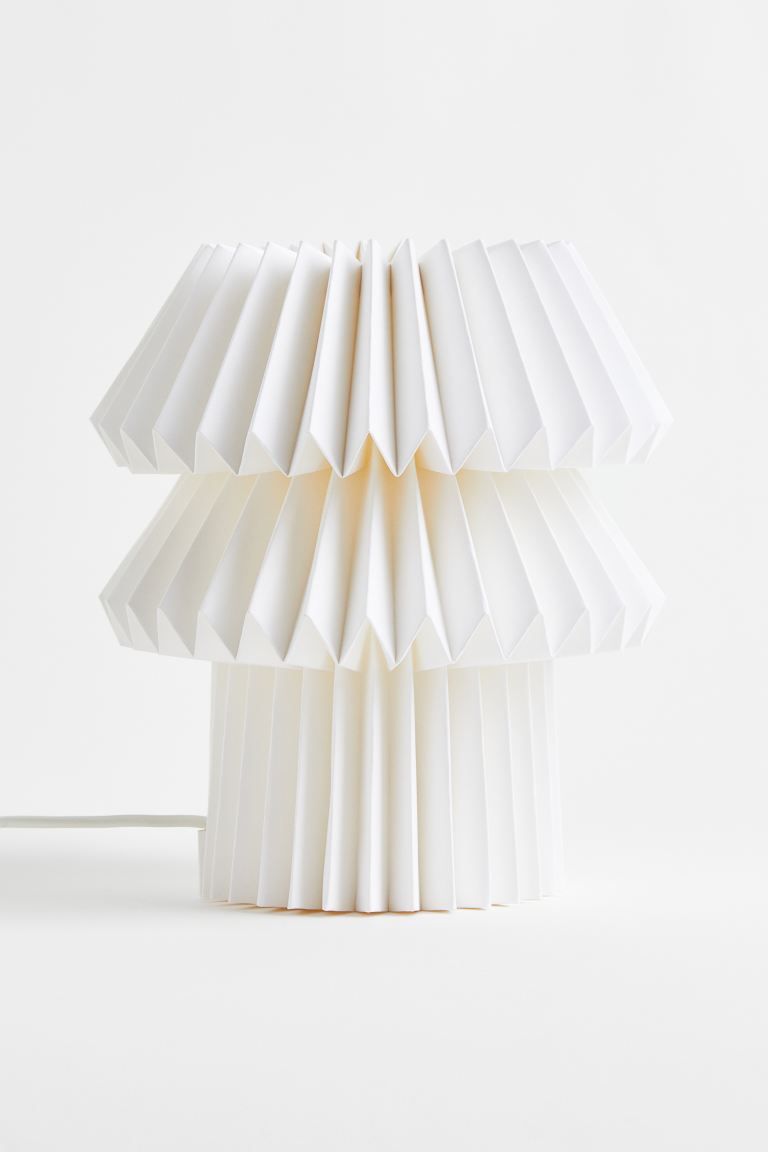 Pleated Table Lamp - White - Home All | H&M US | H&M (US + CA)