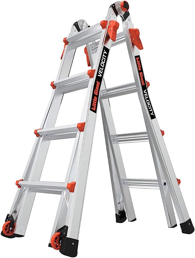 Little Giant Ladders, Velocity with Wheels, M17, 17 Ft, Multi-Position Ladder, Aluminum, Type 1A,... | Amazon (US)