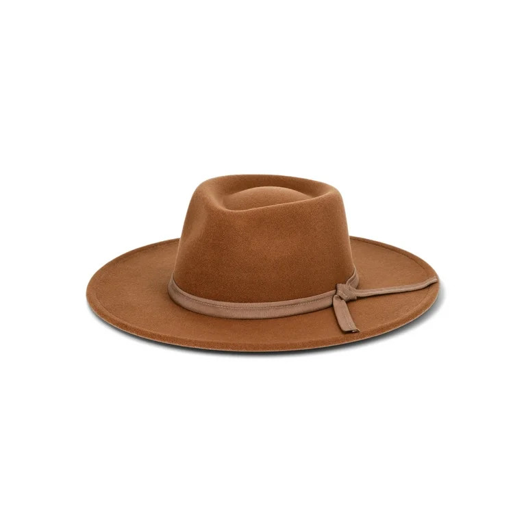 Time and Tru Women’s Felt Fedora Hat with Grosgrain Trim | Walmart (US)