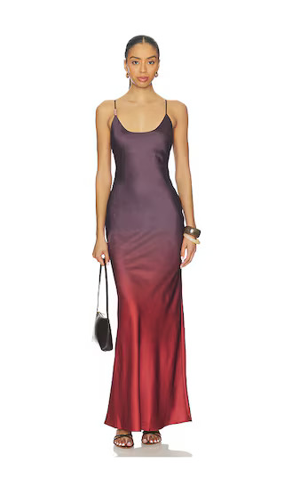 Amaya Bias Maxi Dress in Plum Ombre | Revolve Clothing (Global)