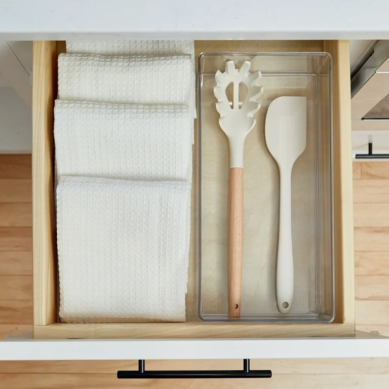 The Home Edit Wide XL Drawer Insert Cabinet Organizer, Clear, 12.5" x 3.12" x 2.95" | Walmart (US)