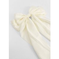 boohoo Dames Creme Grote Satijnen Strik Haarclip | Ivory | Boohoo.com (NL)