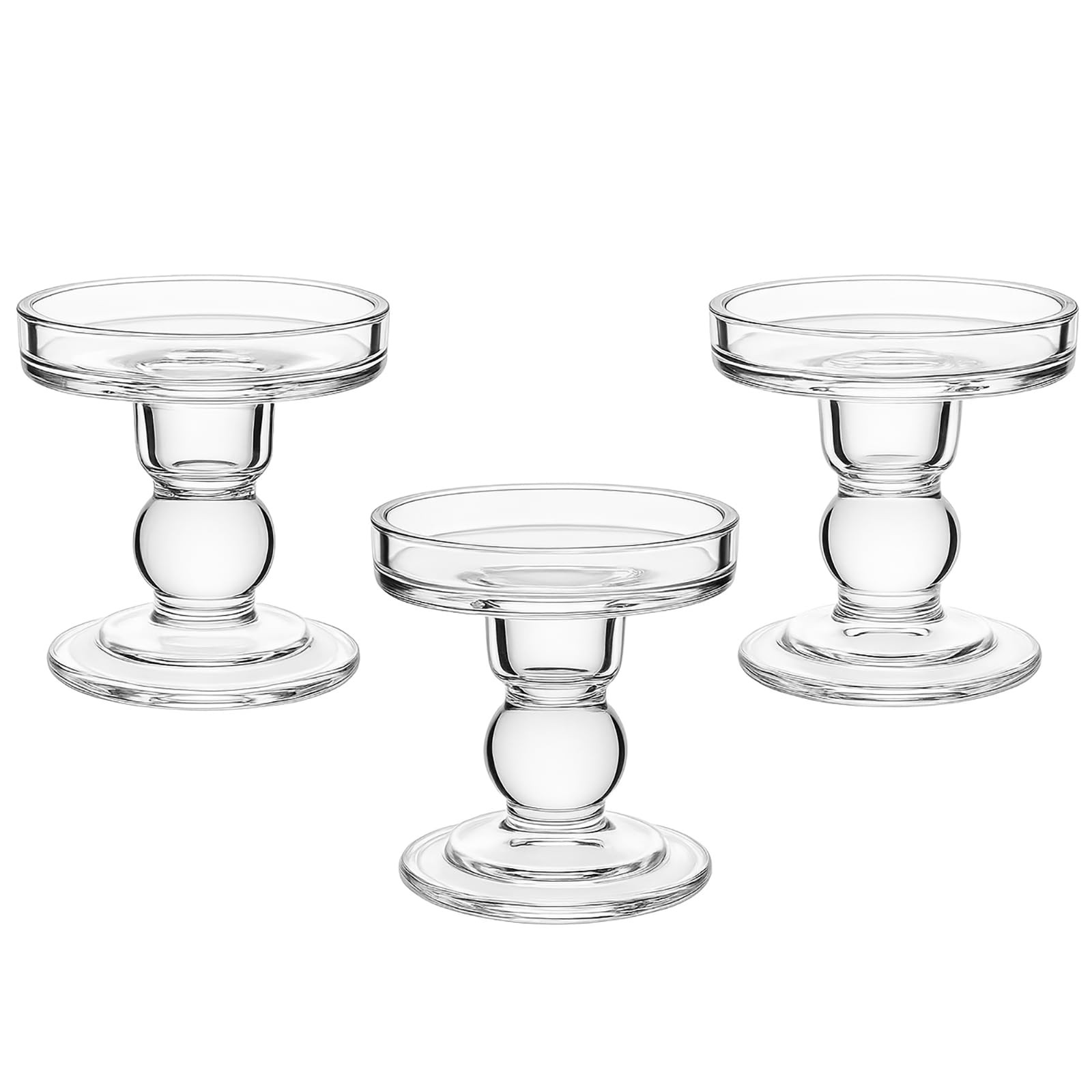 OYATON Glass Candle Holders for Pillar Candle, Unity Candle Holder Set of 3 for Wedding Ceremony ... | Amazon (US)