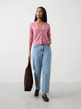 Merino-Cashmere Blend Cardigan Sweater | Banana Republic Factory